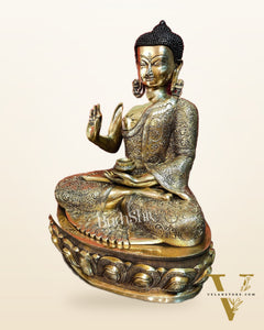 Brass Buddha Idol | Abhaya Mudra | 22 inch