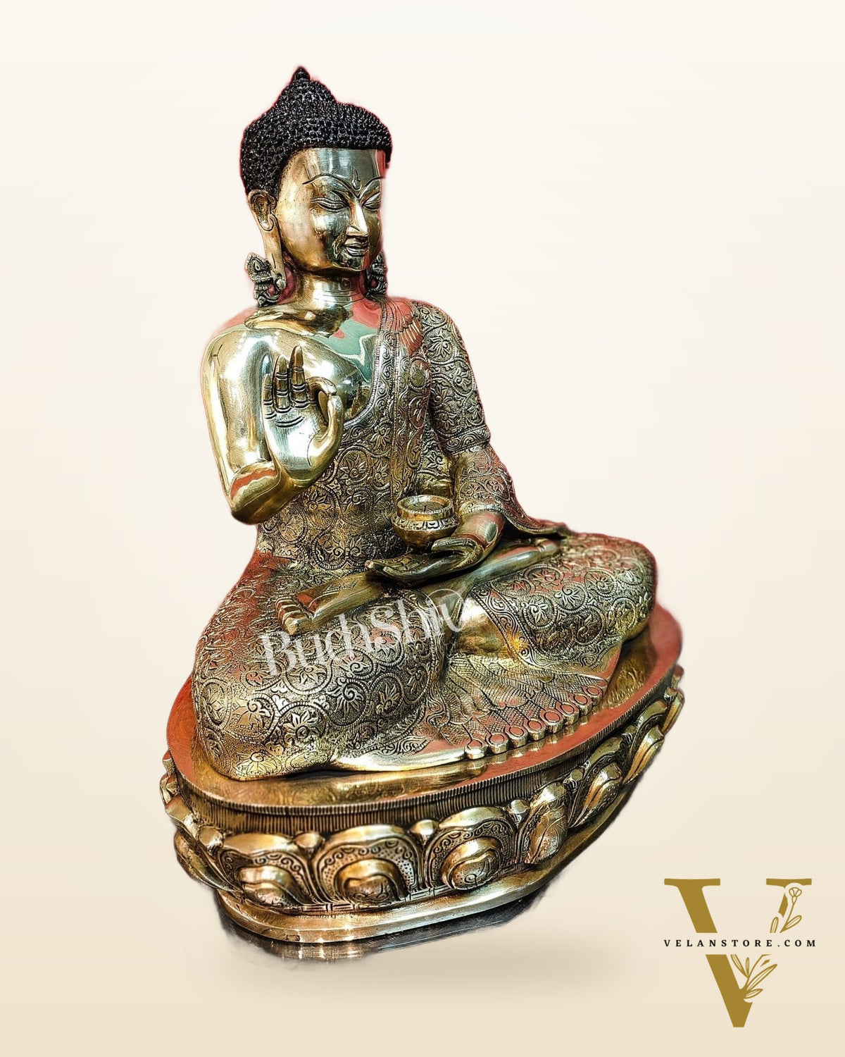 Brass Buddha Idol | Abhaya Mudra | 22 inch
