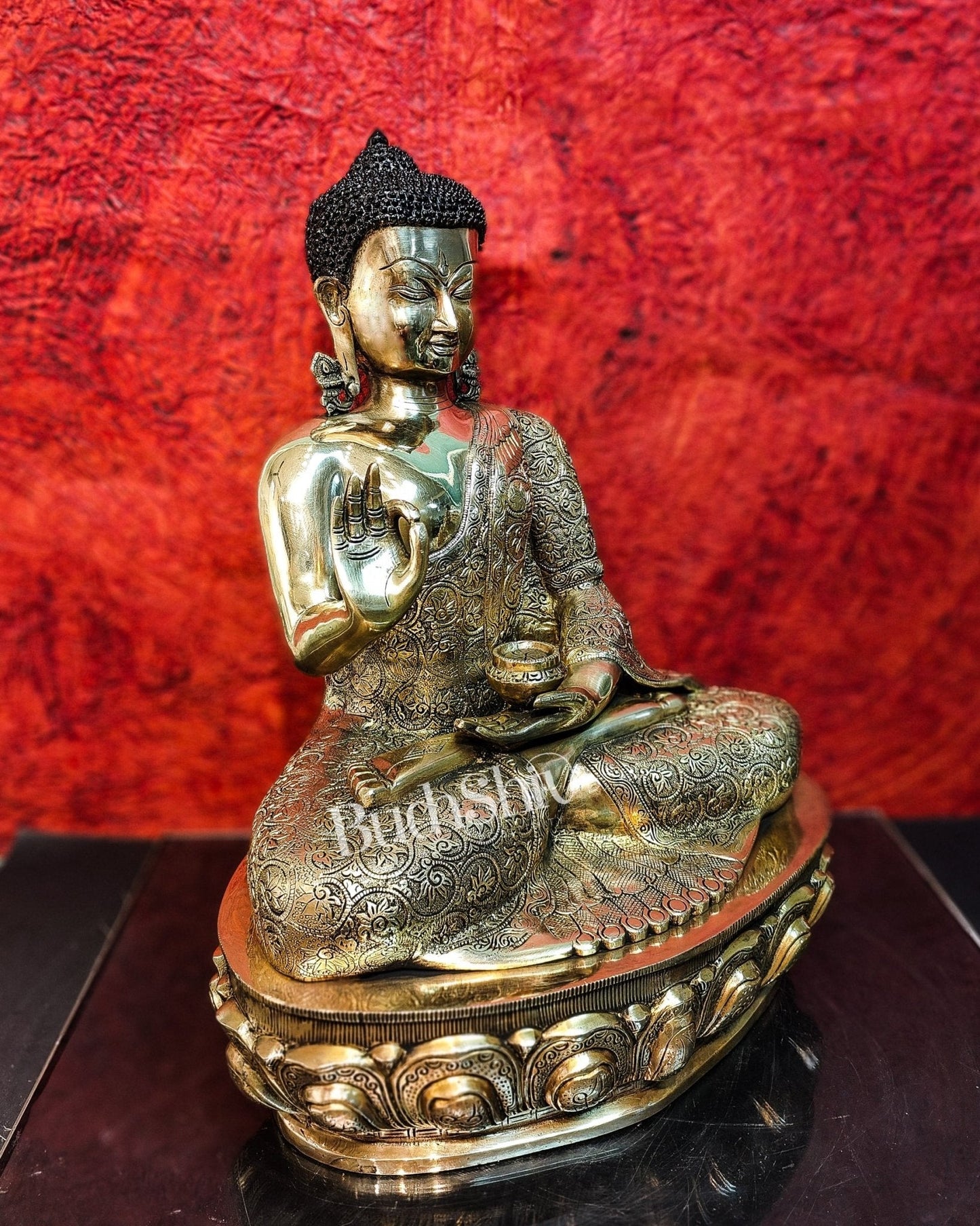 Brass Buddha Idol | Abhaya Mudra | 22 inch
