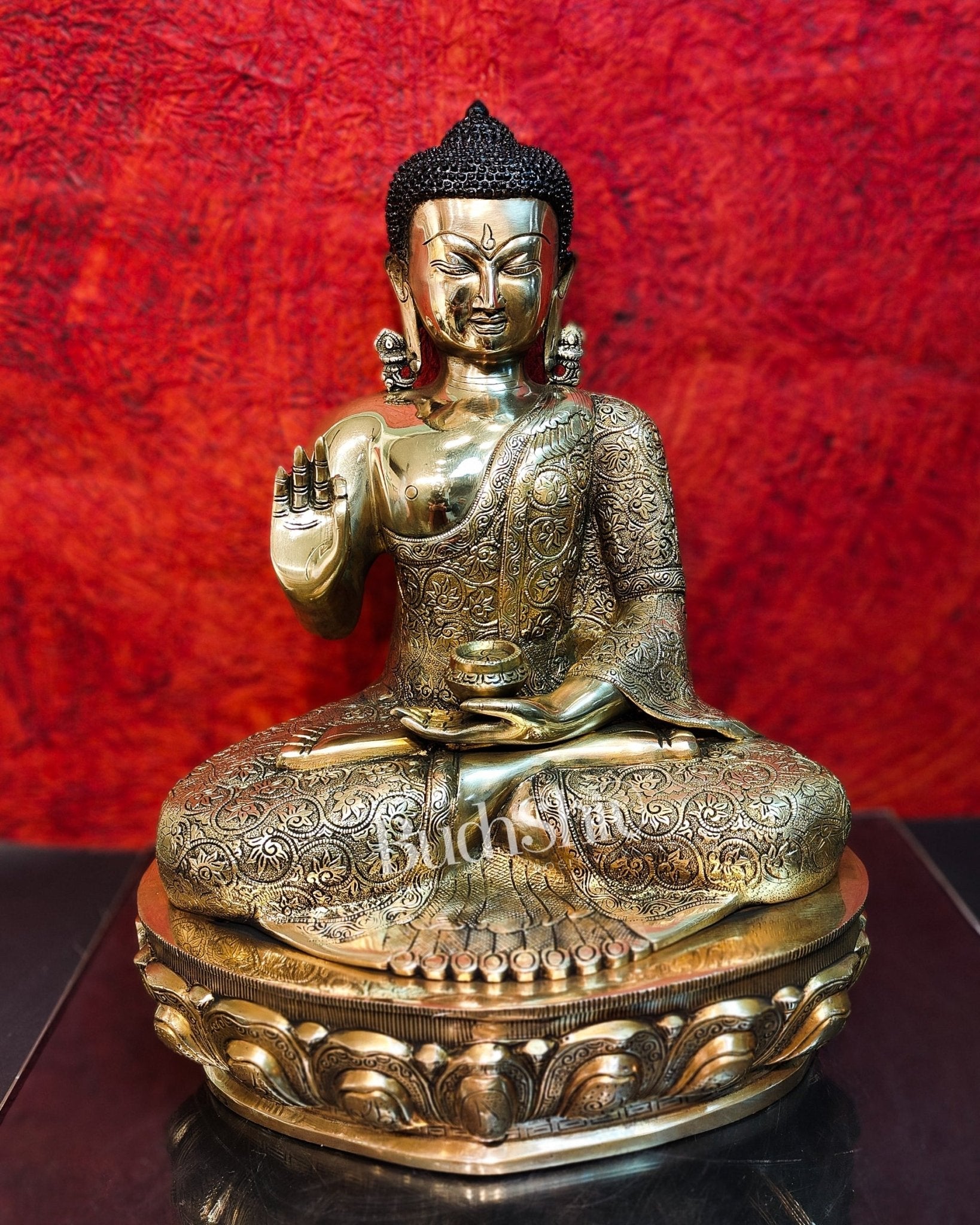Brass Buddha Idol | Abhaya Mudra | 22 inch
