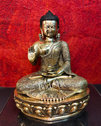 Brass Buddha Idol | Abhaya Mudra | 22 inch