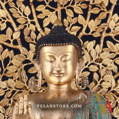 Brass Buddha Idol & Kalpavriksha Tree combo