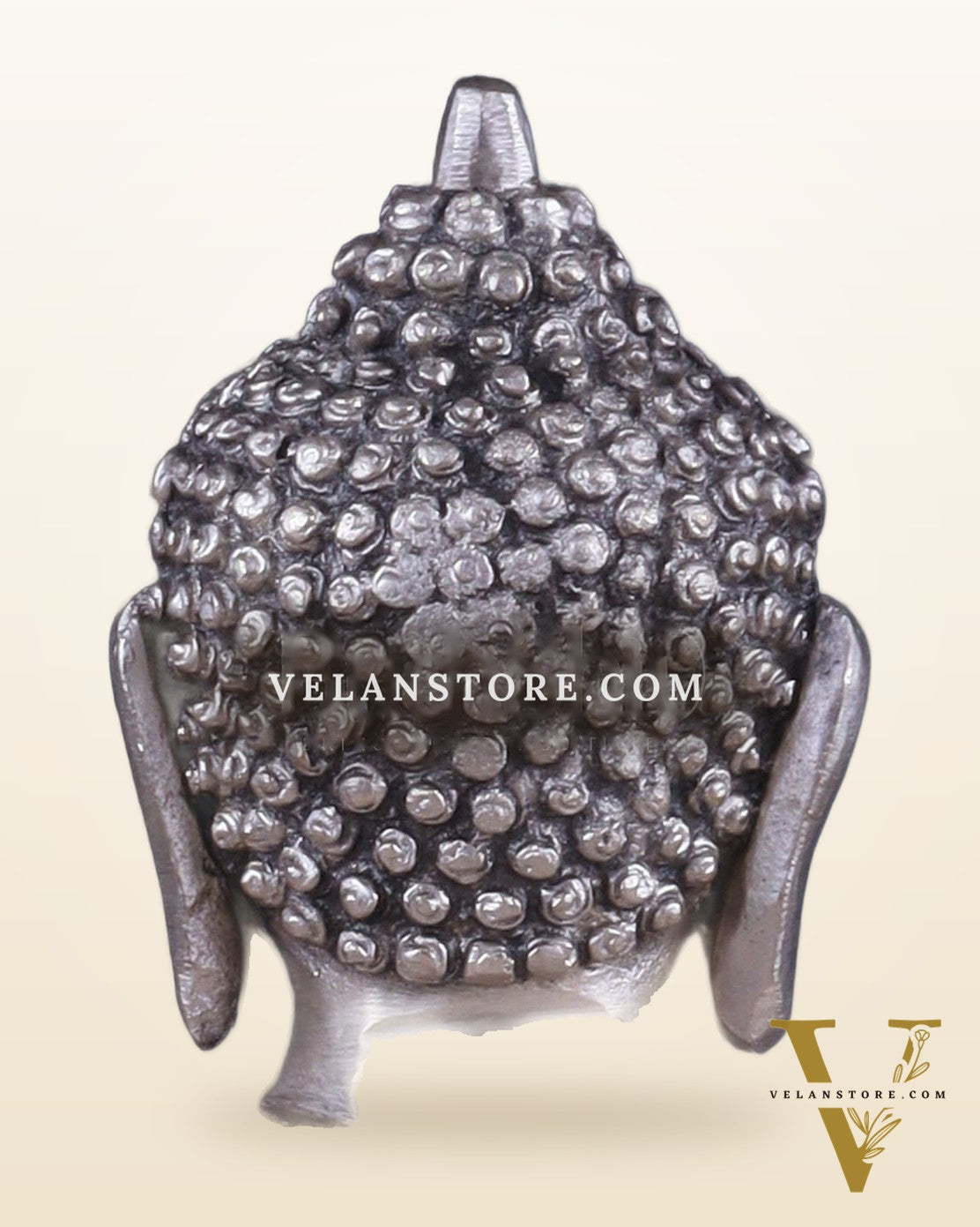 Brass Buddha Idol with Abhaya Mudra - 10 Inch silver plated