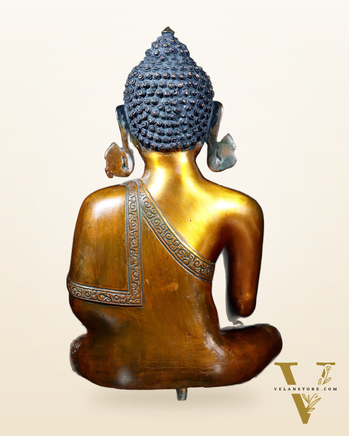 Brass Buddha Statue | 14 inch