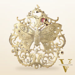 Brass Butterfly wall hanging decor 11"