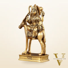 Brass Chandra Dev Graha Soma Dev Idol for Pooja & Vastu - 6.5 Inch Height