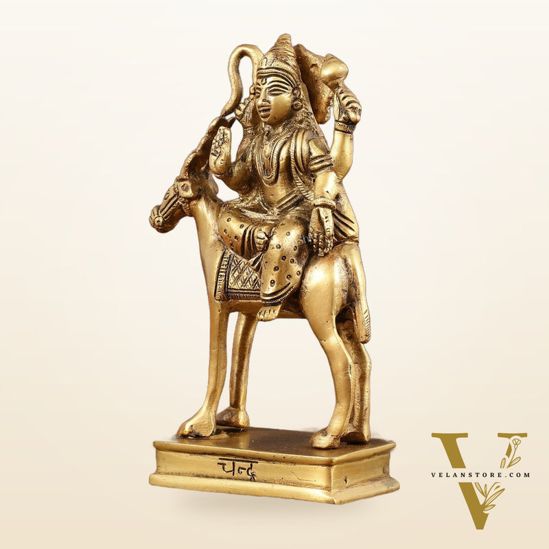 Brass Chandra Dev Graha Soma Dev Idol for Pooja & Vastu - 6.5 Inch Height