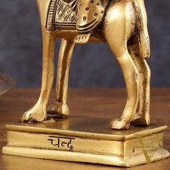 Brass Chandra Dev Graha Soma Dev Idol for Pooja & Vastu - 6.5 Inch Height
