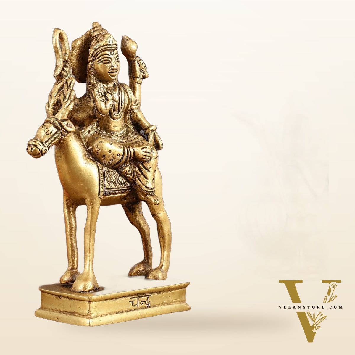 Brass Chandra Dev Graha Soma Dev Idol for Pooja & Vastu - 6.5 Inch Height