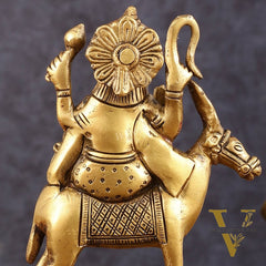 Brass Chandra Dev Graha Soma Dev Idol for Pooja & Vastu - 6.5 Inch Height