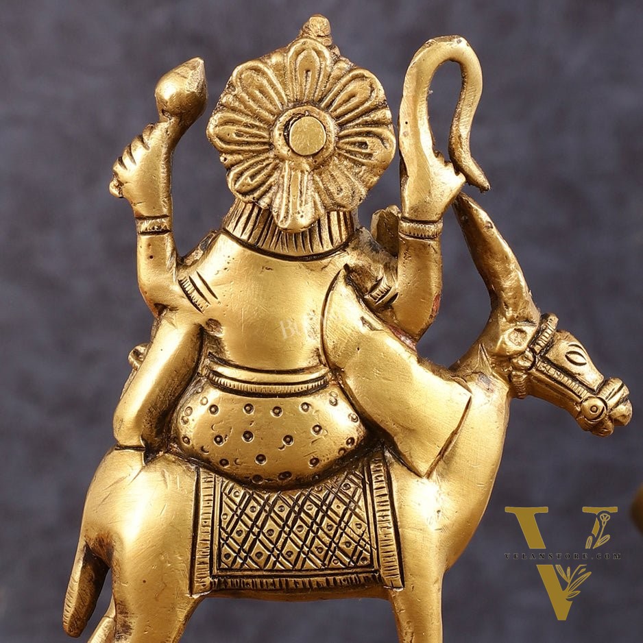 Brass Chandra Dev Graha Soma Dev Idol for Pooja & Vastu - 6.5 Inch Height