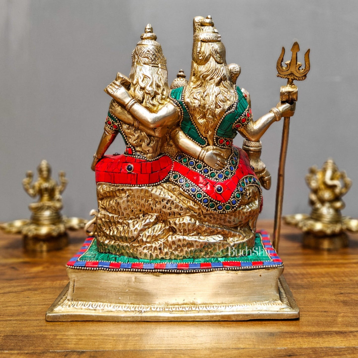 Brass Complete Shiv Parivar Idol - 10 Inch