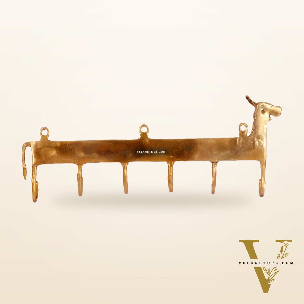 Brass Cow Dokra Key hanger
