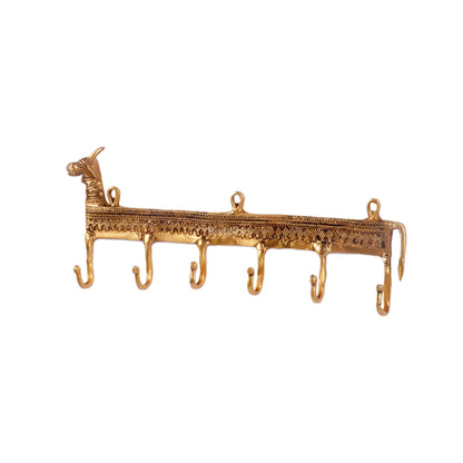 Brass Cow Dokra Key hanger