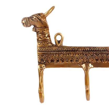 Brass Cow Dokra Key hanger