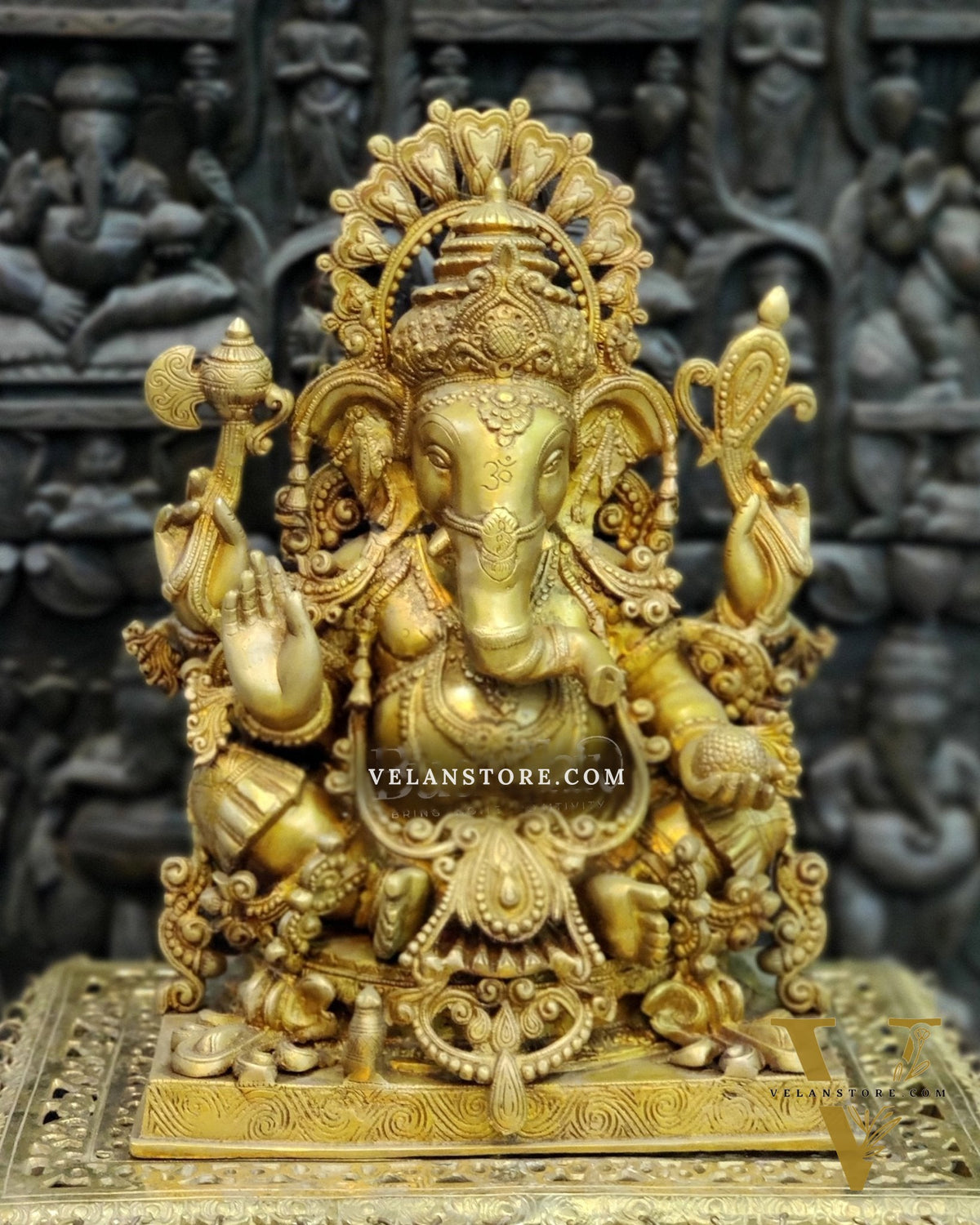 Brass Dagduseth Lord Ganesha statue 21 inch