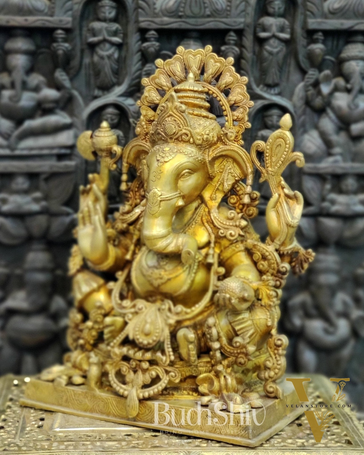Brass Dagduseth Lord Ganesha statue 21 inch