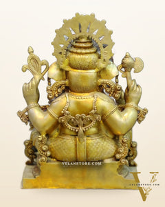Brass Dagduseth Lord Ganesha statue 21 inch