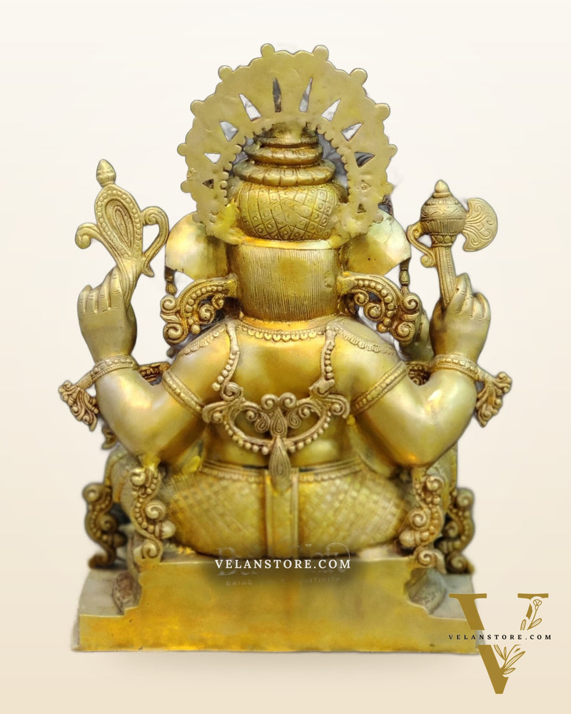Brass Dagduseth Lord Ganesha statue 21 inch