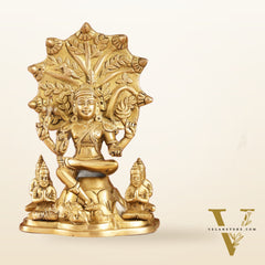 Brass Dakshinamurthy Statue 9"