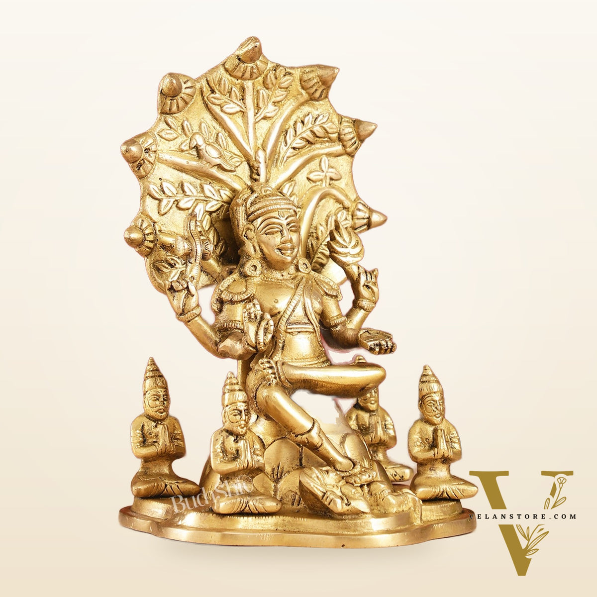 Brass Dakshinamurthy Statue 9"