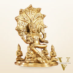 Brass Dakshinamurthy Statue 9"