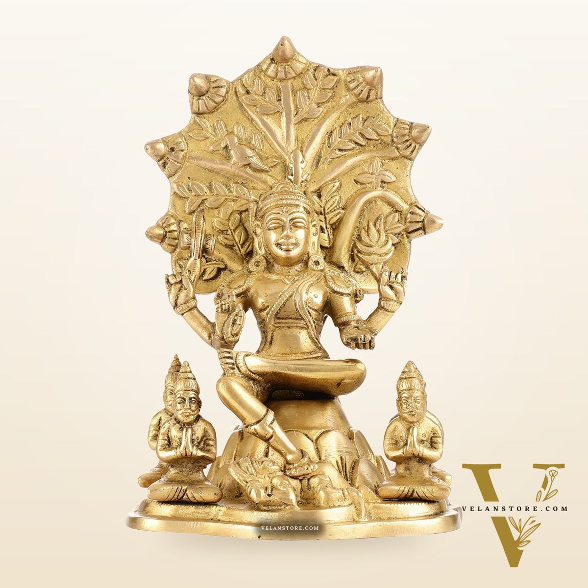 Brass Dakshinamurthy Statue 9"