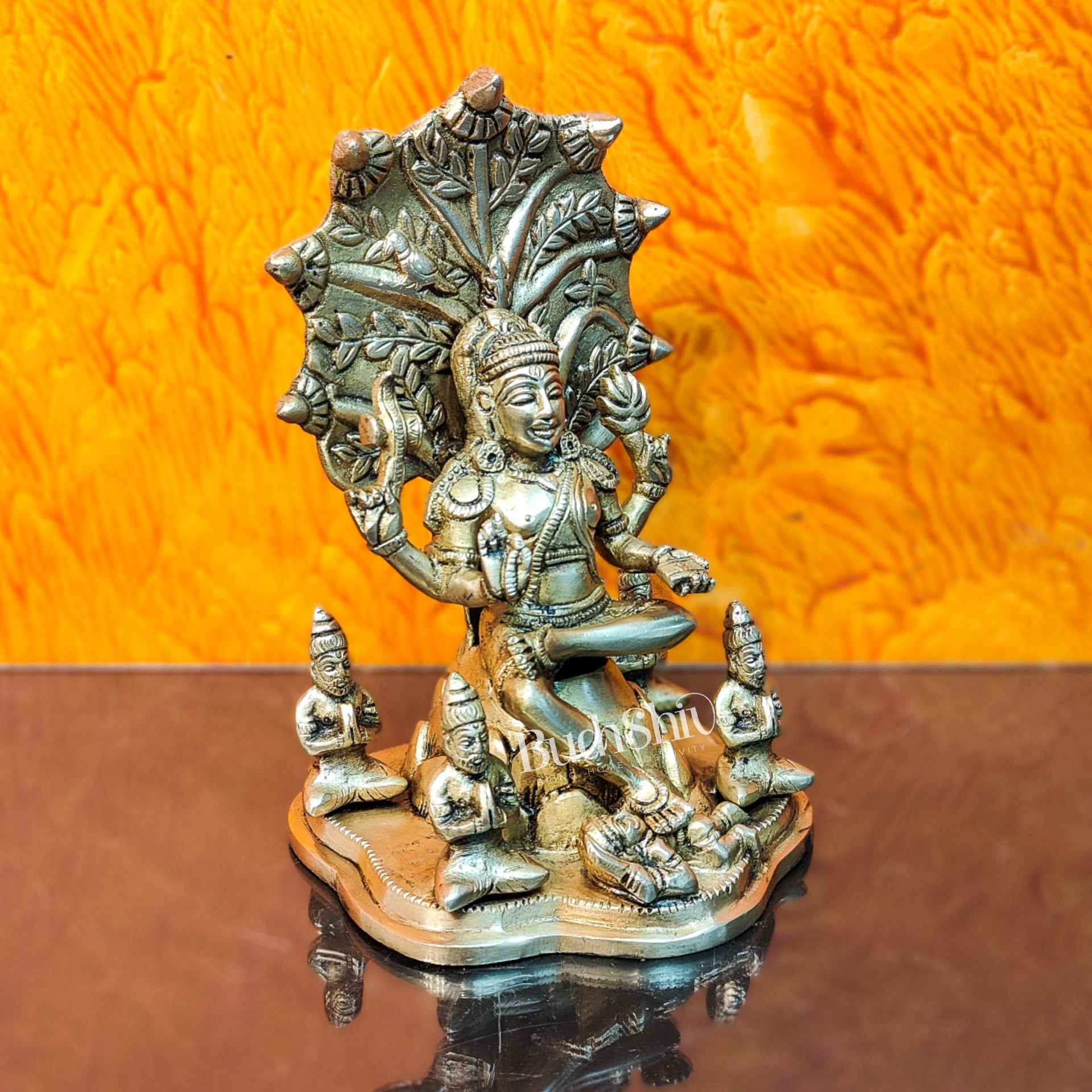 Brass Dakshinamurthy Statue 9"