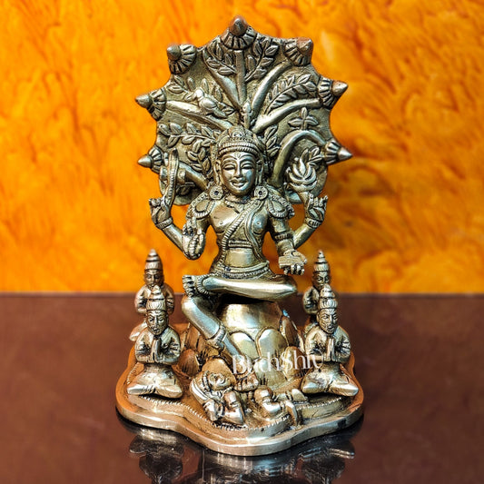 Brass Dakshinamurthy Statue 9"