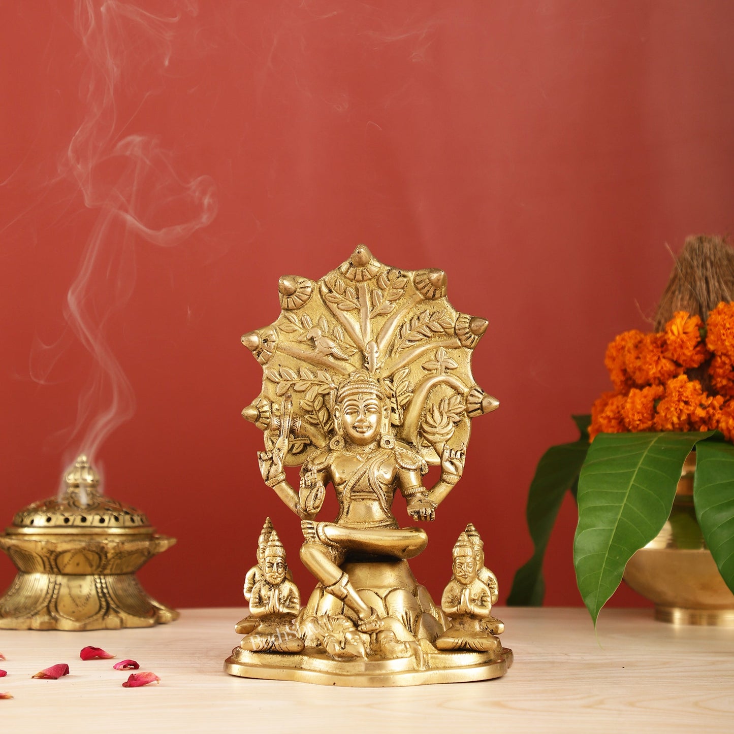 Brass Dakshinamurthy Statue 9"