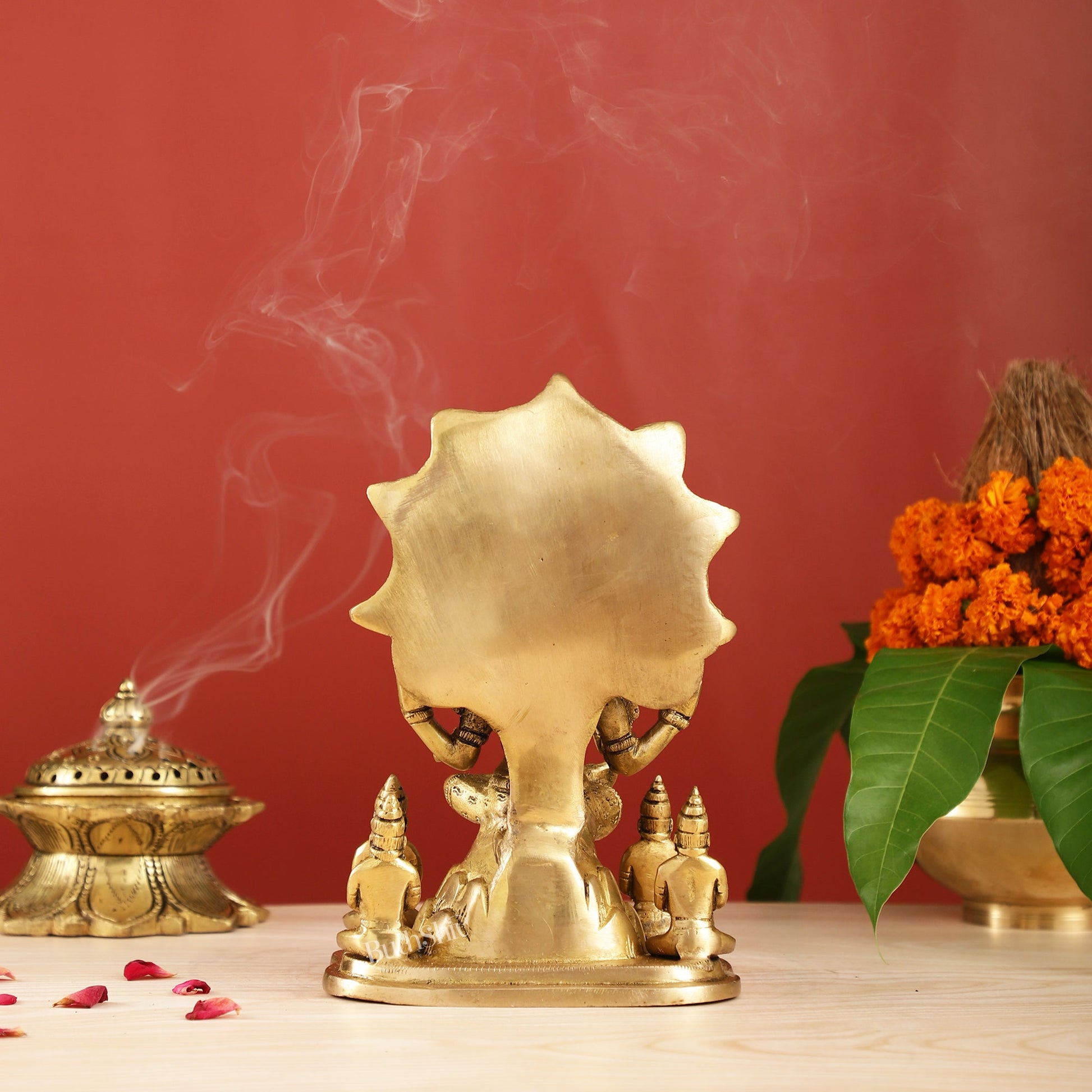 Brass Dakshinamurthy Statue 9"