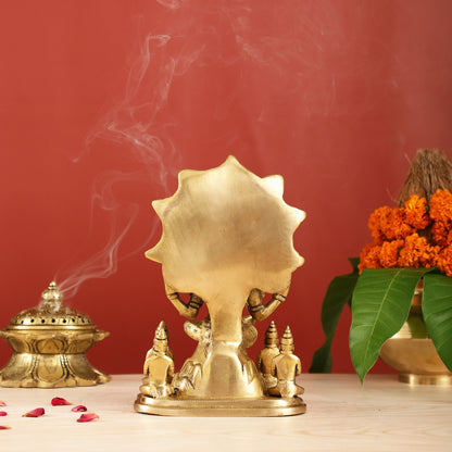 Brass Dakshinamurthy Statue 9"