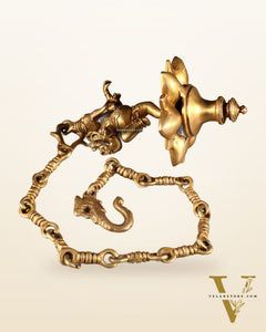 Brass Dancing Ganesha Hanging Oil Lamp