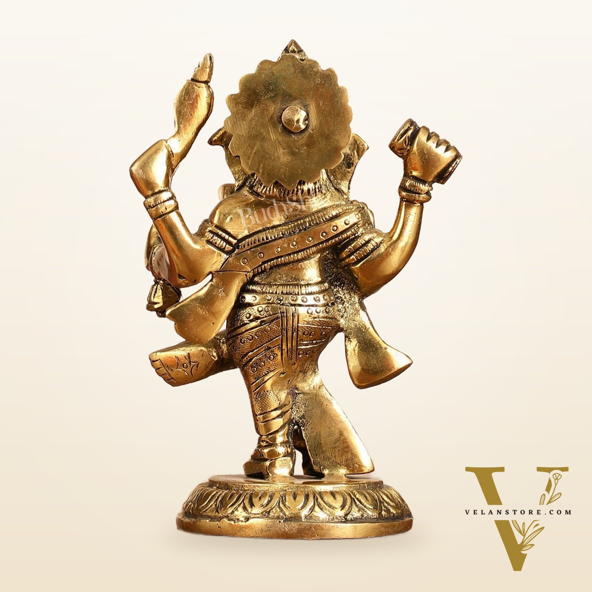 Brass Dancing Ganesha Idol | 6" Height | Artistic Elegance