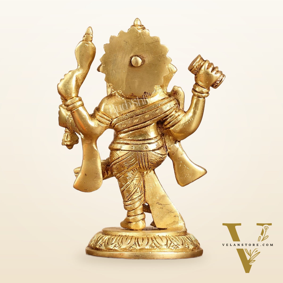 Brass Dancing Ganesha Idol | 6" Height | Artistic Elegance