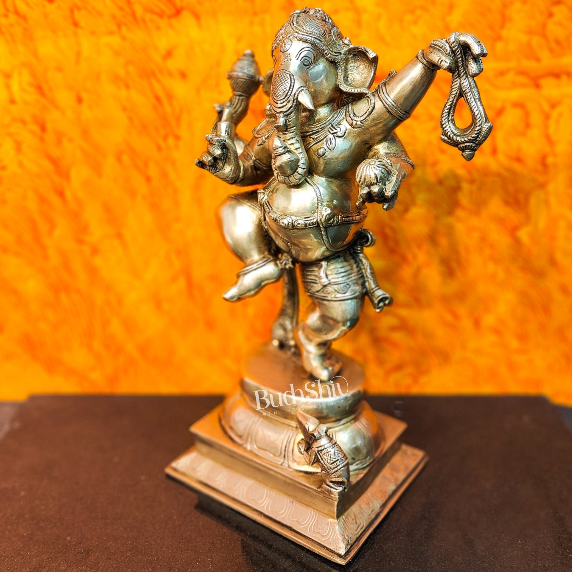 Brass Dancing Ganesha Statue ( 17" )