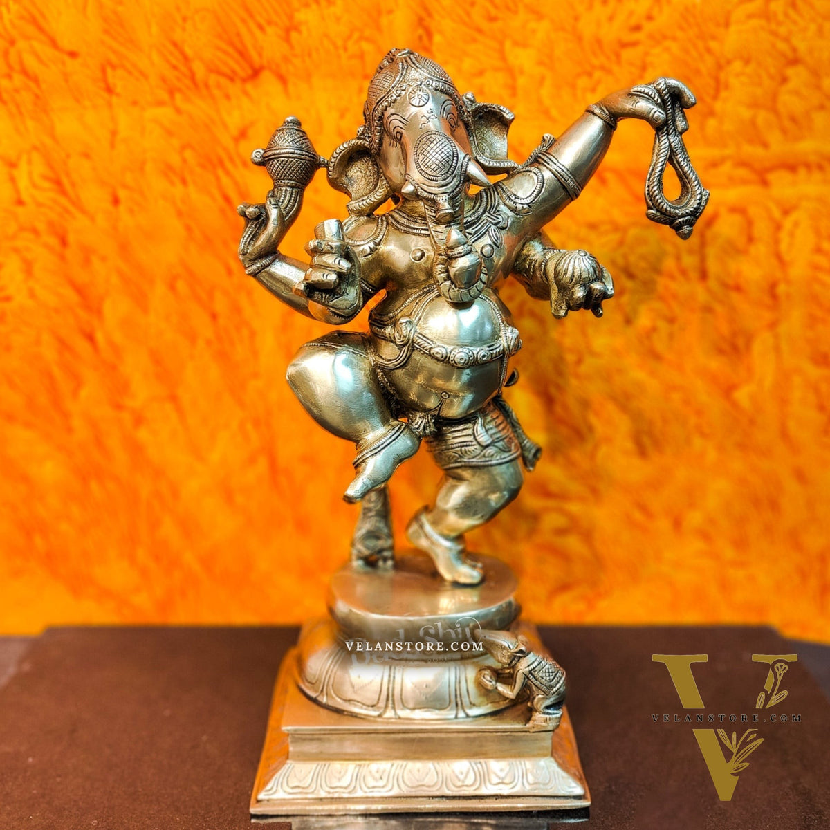 Brass Dancing Ganesha Statue ( 17" )