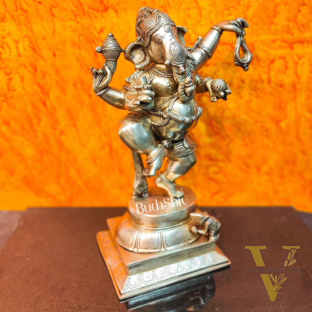 Brass Dancing Ganesha Statue ( 17" )