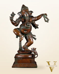 Brass Dancing Ganesha Statue 25" large