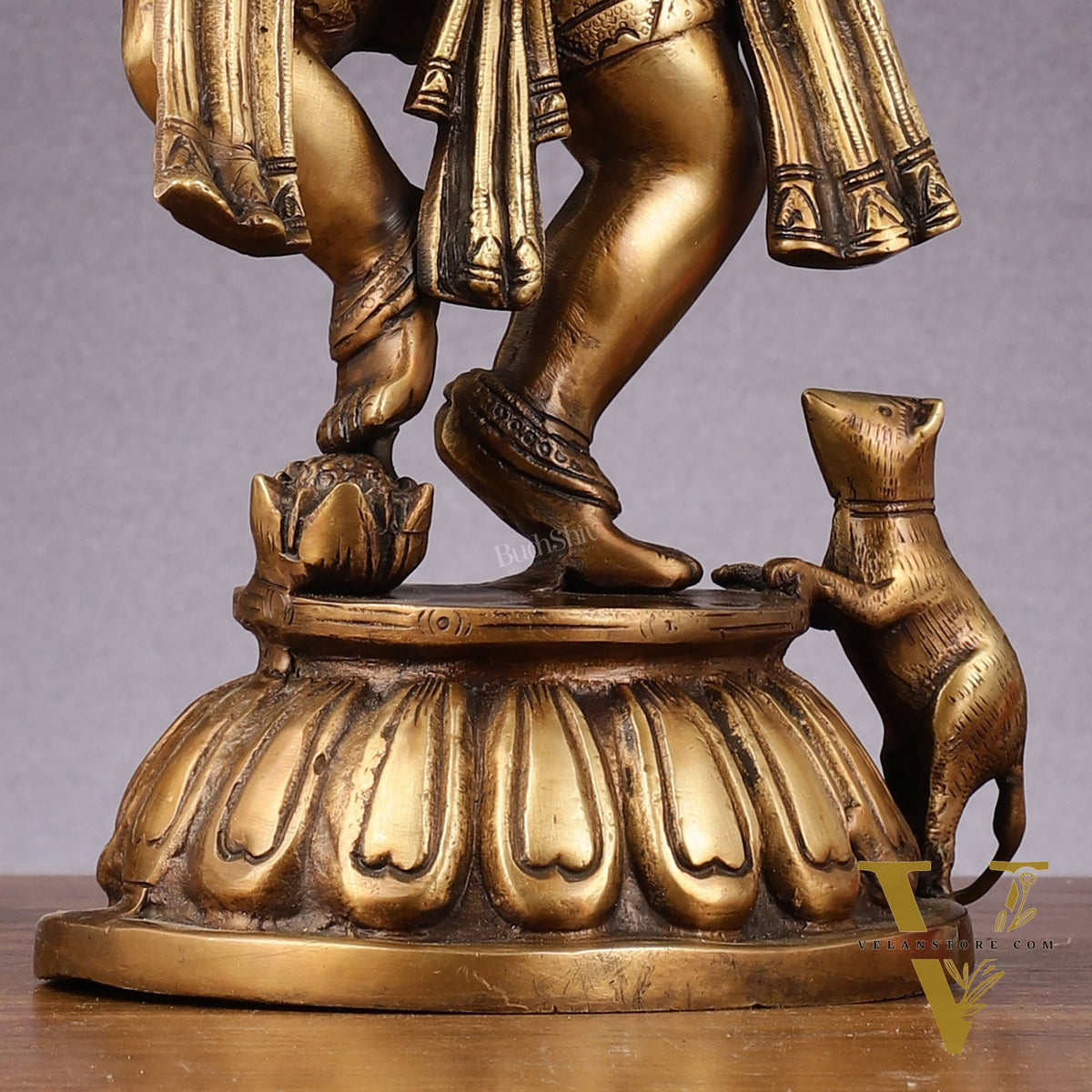 Brass Dancing Panchmukhi Ganesha Statue - 15 Inch tall