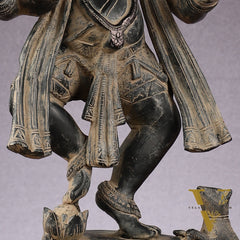 Brass Dancing Panchmukhi Ganesha Statue - 15 Inch Vintage sculpture