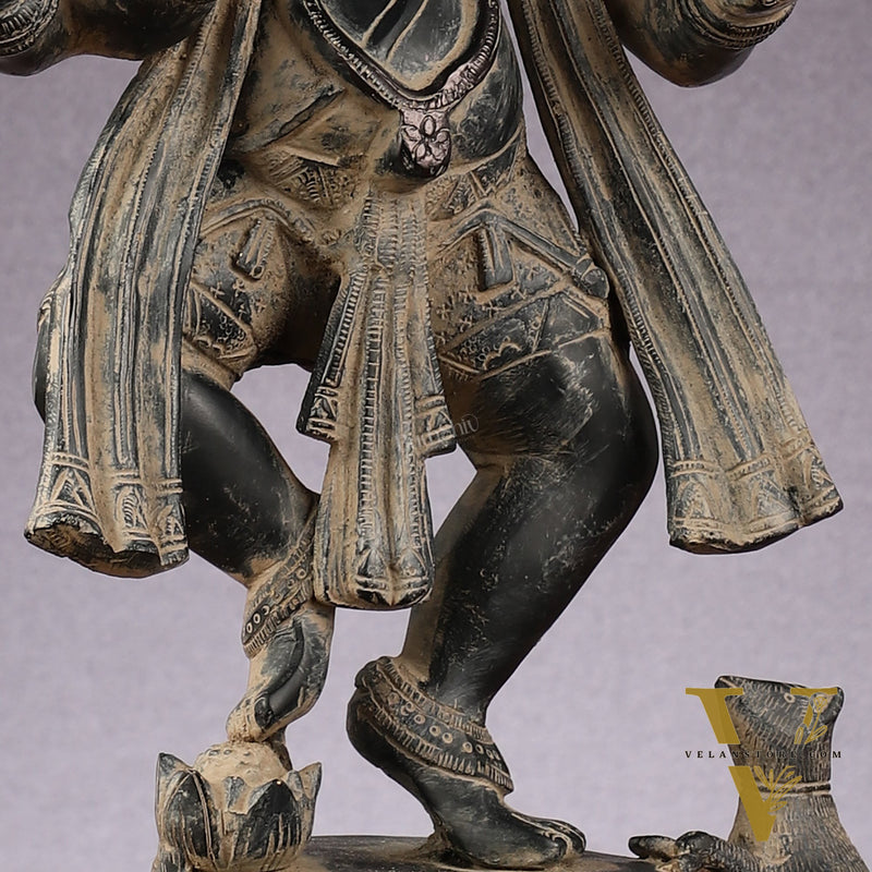 Brass Dancing Panchmukhi Ganesha Statue - 15 Inch Vintage sculpture