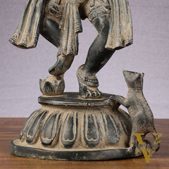 Brass Dancing Panchmukhi Ganesha Statue - 15 Inch Vintage sculpture