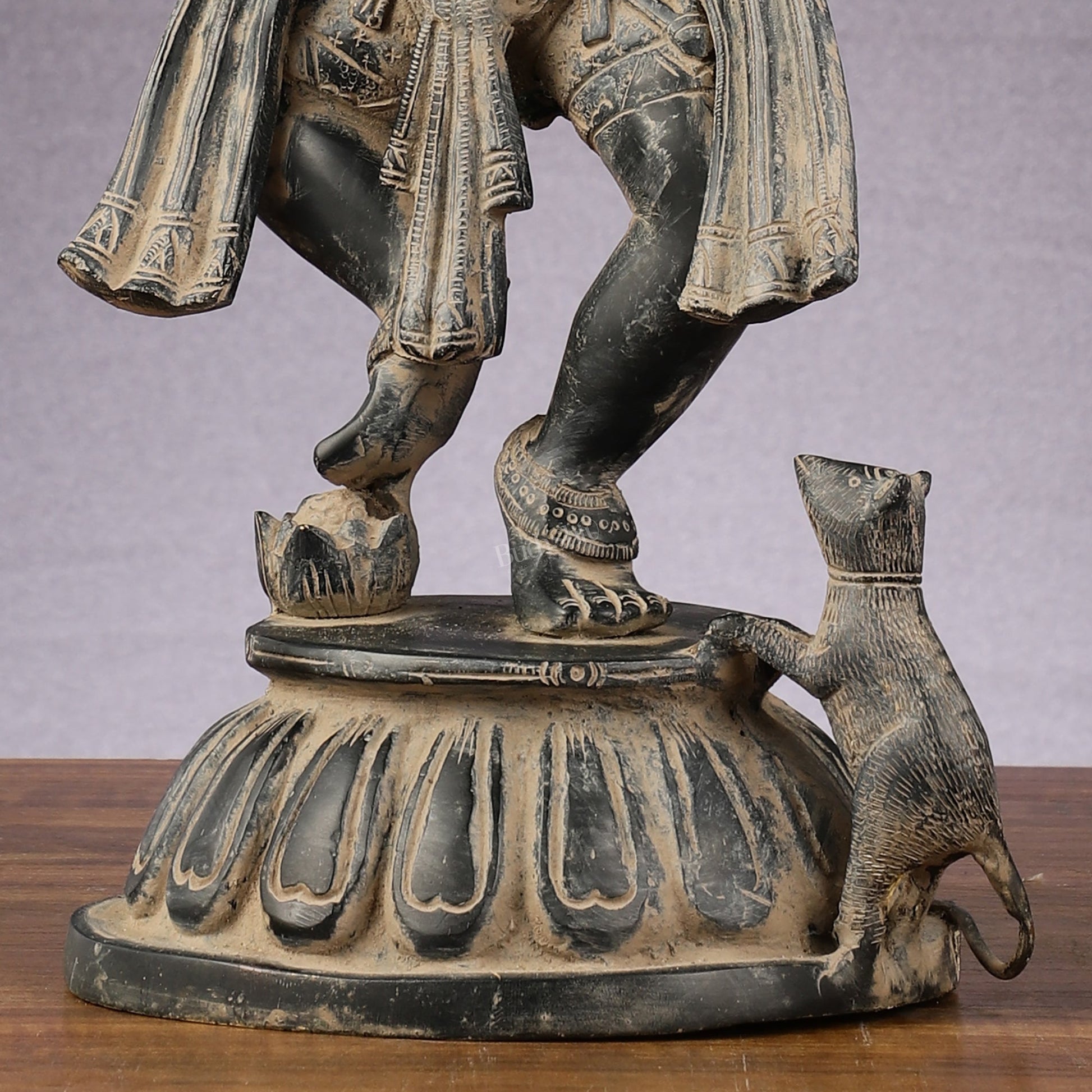 Brass Dancing Panchmukhi Ganesha Statue - 15 Inch Vintage sculpture