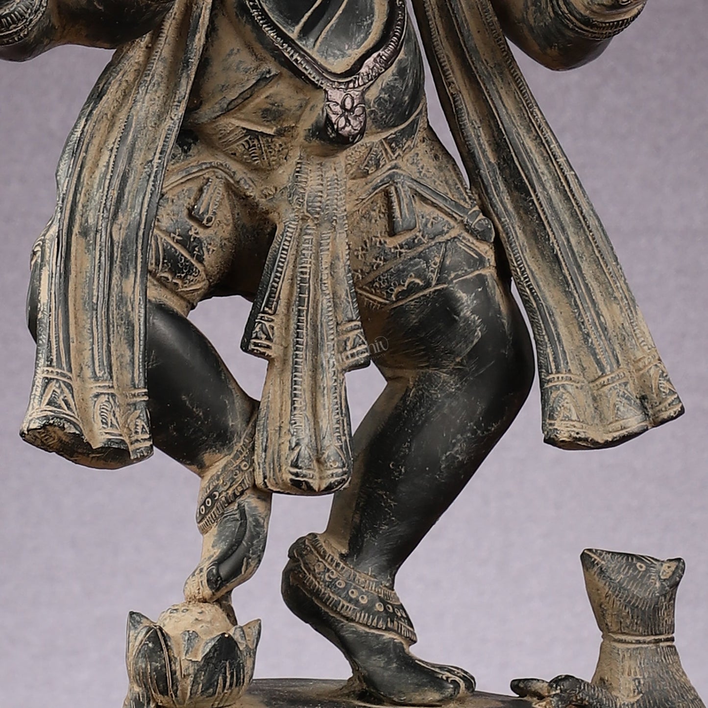 Brass Dancing Panchmukhi Ganesha Statue - 15 Inch Vintage sculpture