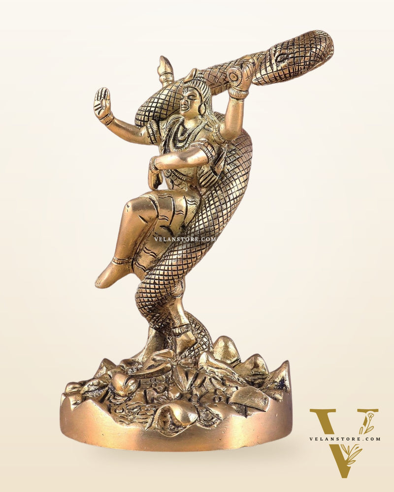 Brass Dancing Shiva idol - Excellent Statue 6"
