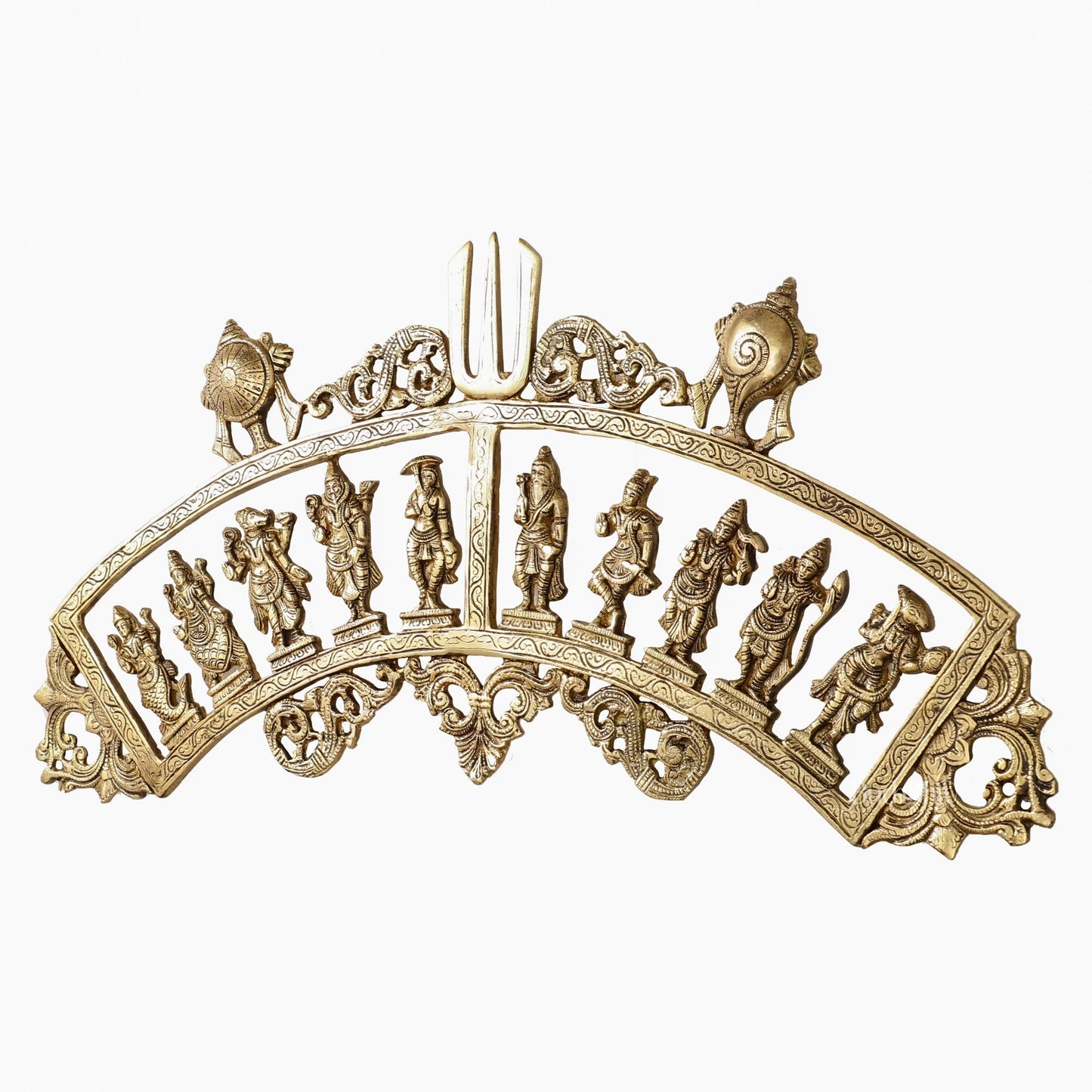 Brass Dashavatar Wall hanging 25" wide