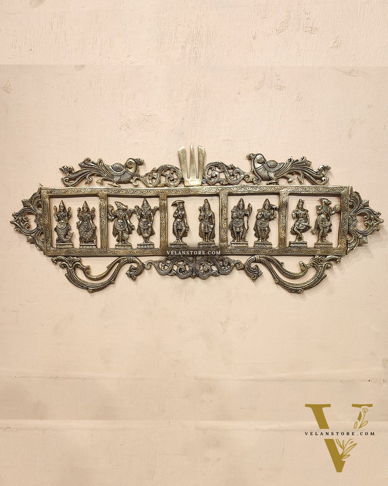 Brass Dashavatar Wall hanging