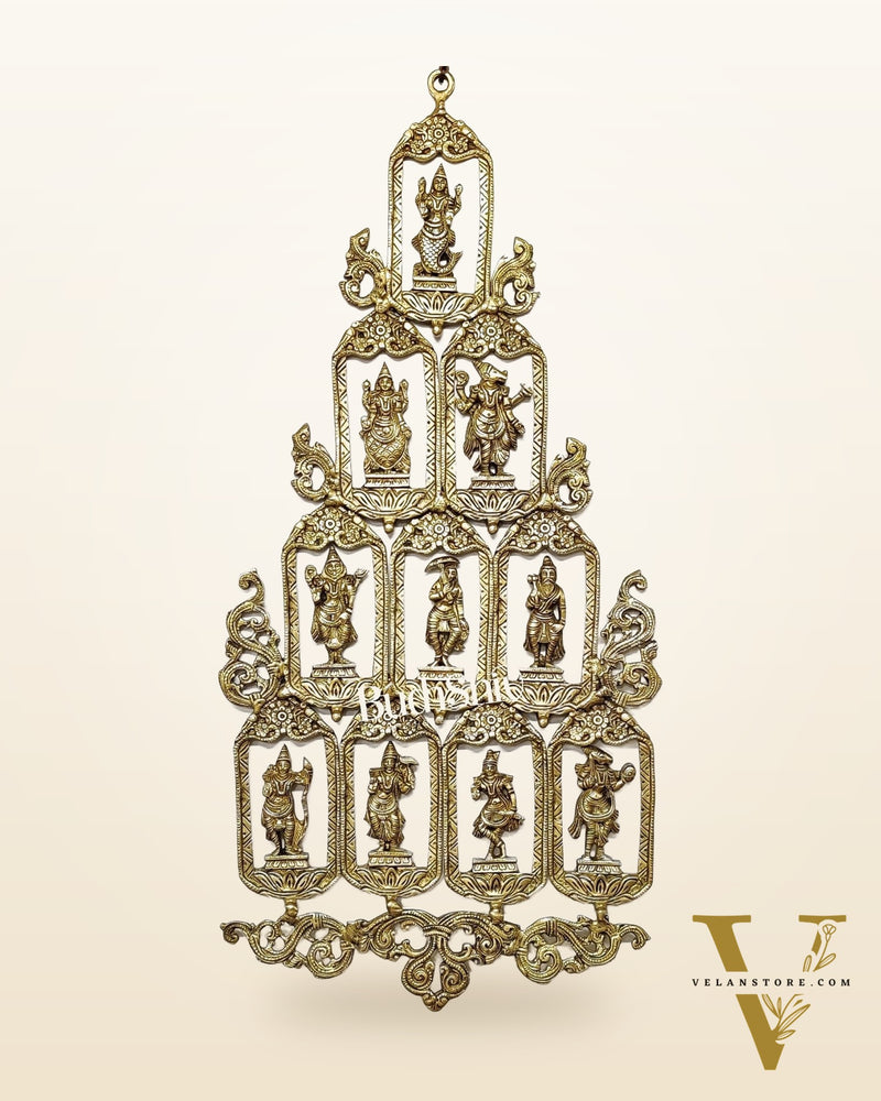 Brass Dashavatar Wall hanging