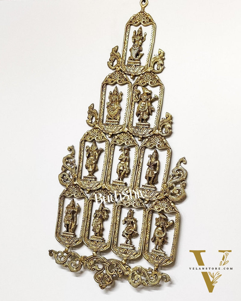 Brass Dashavatar Wall hanging